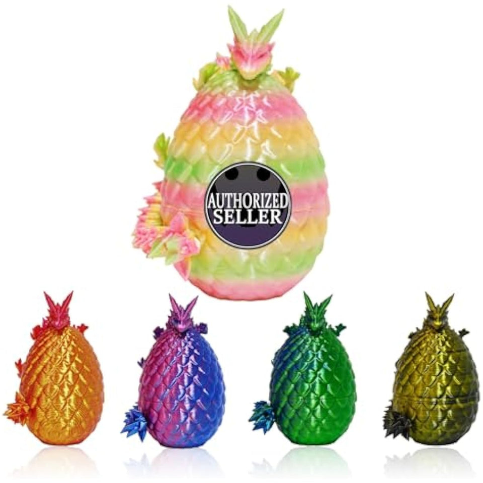 12PCS 3D Printed Easter Eggs with Dragons Inside, Easter Surprise Dragon Eggs, 3D Printed Animals, Easter Basket Stuffers,Fidget Toys Gifts