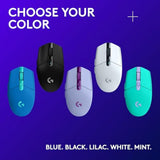 Logitech G305 Lightspeed Wireless Gaming Mouse, Hero Sensor, 12,000 DPI, Lightweight, 6 Buttons, 250h Battery, PC, Mac - Black
