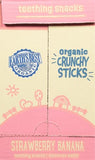 Earth's Best Organic Baby Food - Teething Snack for Babies 6 Months and Older - Strawberry Banana Crunchy Sticks, 5 Pack (.56 oz each)