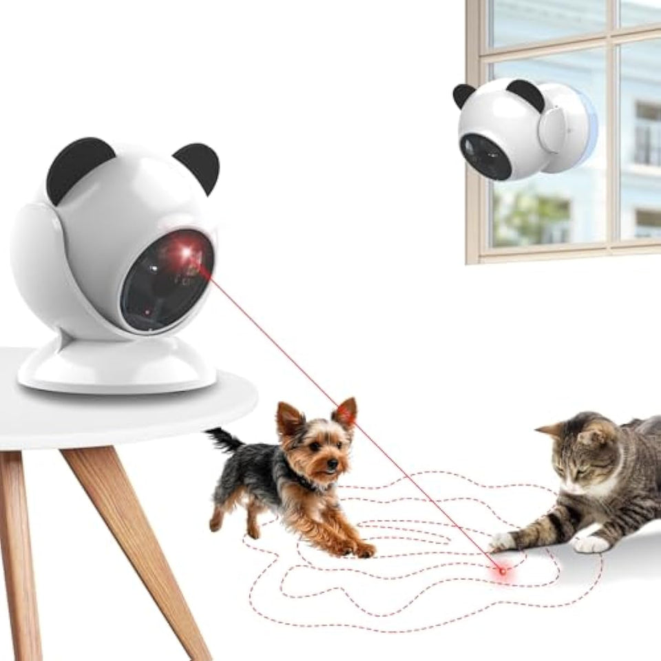 Laser Cat Toys for Indoor Cats, Truly Random Trjajectory, Suction Cup Design, Run Quiet, Interactive Cat Toy Automatic