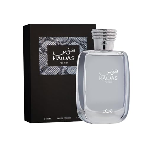 rasasi hawas for men eau de parfum spray 100ml 3.4 oz long lasting arabian perfume