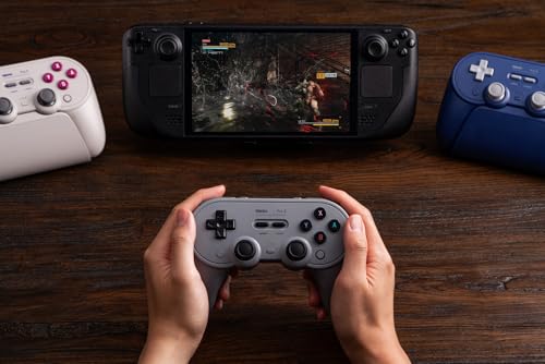 8Bitdo Pro 3 Bluetooth Controller for Switch/Switch 2 with TMR Joysticks, Swappable ABXY Buttons, and Charging Dock