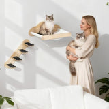xiaz cat wall hammock mounted bed with 4 climbing steps for indoor cats up to 30lbs