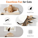 xiaz cat wall hammock mounted bed with 4 climbing steps for indoor cats up to 30lbs