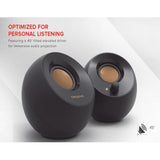 creative pebble 2.0 usb-powered desktop speakers with far-field drivers and passive radiators for pcs and laptops in black