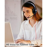 usb headset with noise cancelling microphone for pc laptop headphones black