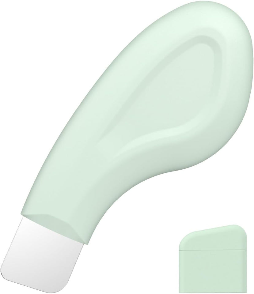 Blackhead remover tool with silicone face scraper for deep cleansing and skin care (Green)