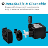 90 GPH Mini Submersible Pump, Small Fountain Pump (5W 350L/H) for water feature, Aquariums, Fish Tank, Tabletop Fountain, Pet Fountain, Indoor or Outdoor Pond Fountain