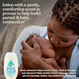 johnsons baby comfort touch newborn baby face body lotion, 13.6 fl oz, hypoallergenic, paraben-free, new baby essentials