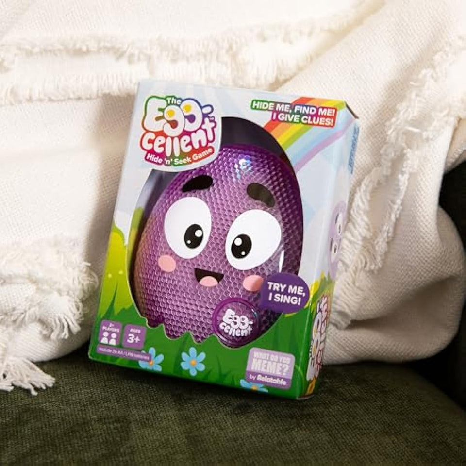 Relatable Eggcellent Hide & Seek Game, Toddler Toy, Ages 3+, Includes Light-Up Egg Toy That Sings and Talks