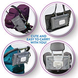 Kopi Baby Portable Diaper Changing Pad - Grey, Classic, 7.35 x 11.5 inches, Foldable, Infant Travel Station Kit, Newborn Gift