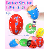 wooden percussion shakers 6-pack montessori toys for kids toddlers