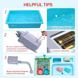 Cute Stone Color Changing Kitchen Sink Toy for Kids, Electric Dishwasher Play Set with Running Water and Faucet