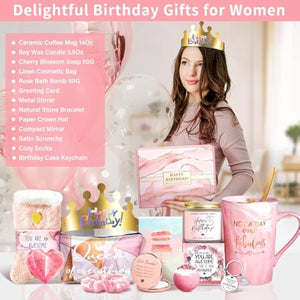 Jumway Not A Day Over Fabulous Ceramic Marble Mug Gifts Set for Women, Birthday Gift Ideas for Her, Friends, Coworkers