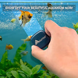 Aquarium magnet scrubber with super strong magnet and cleaning pads for small fish tanks up to 8mm thick