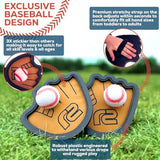 Toss and Catch Ball Game Set with Sticky Balls and Beginner Baseball Glove for Toddlers to Adults