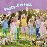 ArtCreativity Easter Egg Magic Ball Wand -7.5" - Custom Egg-Shaped Top Light Up Magic Ball Toy Wands for Kids with Batteries - Flashing LED Wands for Boys & Girls, Fun Gift or Birthday Party Favor