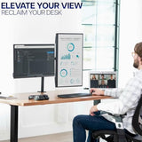 vivo dual monitor desk mount heavy duty fully adjustable steel stand black