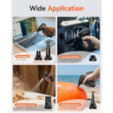 WOLFBOX MF60 Compressed Air Duster-110000RPM Super Power Electric Air Duster, 3-Speed Adjustable Rechargeable Cordless Air Blower with Fast Charging for PC Keyboard Cleaning, Car, Home, 5 Nozzle