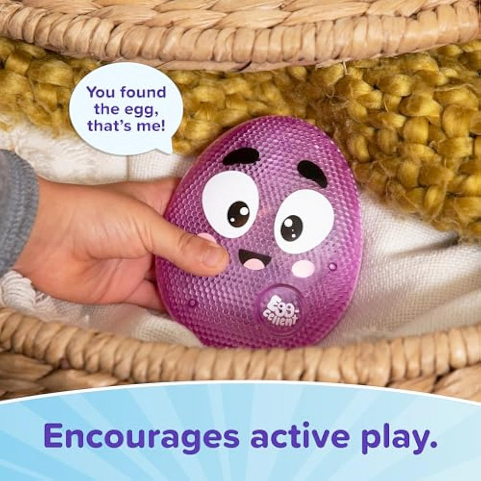 Eggcellent by Relatable, The Kid-Friendly Hide & Seek Game, Toddler Toys for Ages 3+, Includes 1 Eggcellent Light-Up Toy That Sings