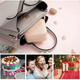 keLofoN small pink jewelry case with mirror travel gift for girls women