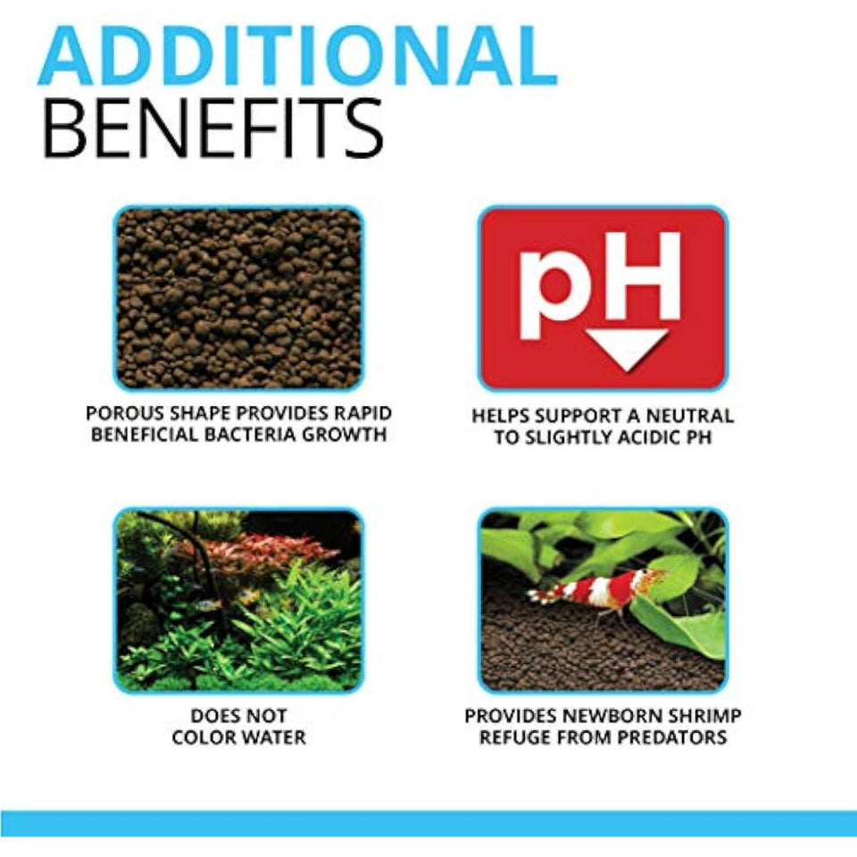 Fluval 12694 plant and shrimp substrate for freshwater aquariums, 8.8 lbs, neutral to slightly acidic pH