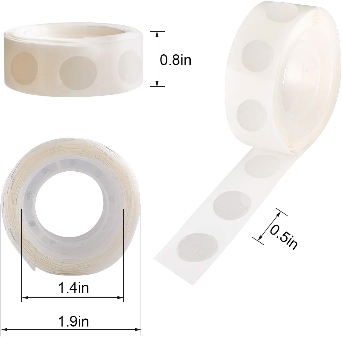 1000pcs Glue Point Clear Balloon Glue Removable Adhesive Dots Double Sided Dots of Glue Tape for Balloons Craft Glue Points Dots Sticky Dots or Wedding Decoration