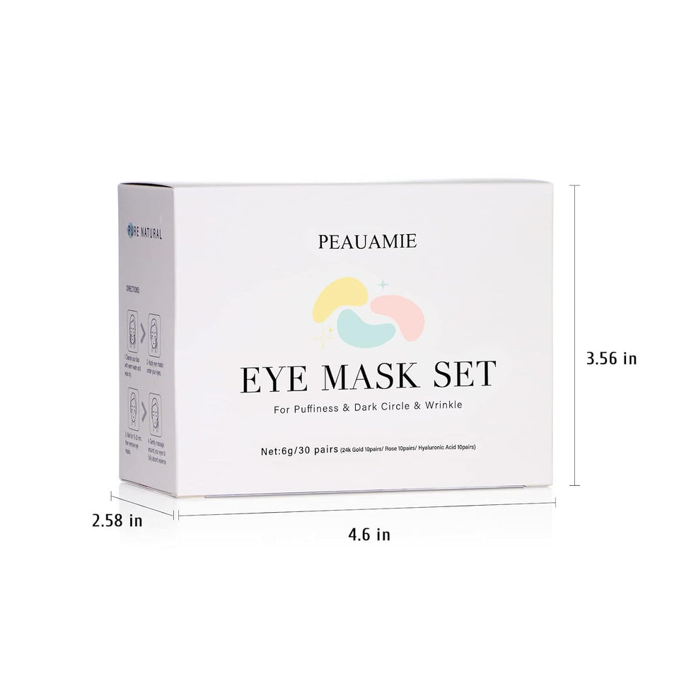 Under Eye Patches with 24K Gold and Hyaluronic Acid for puffy eyes and dark circles skin care