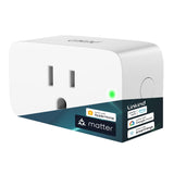linkind matter smart plug, work with apple home, alexa, google, smartthings, 15a/1800w, app remote control & schedule
