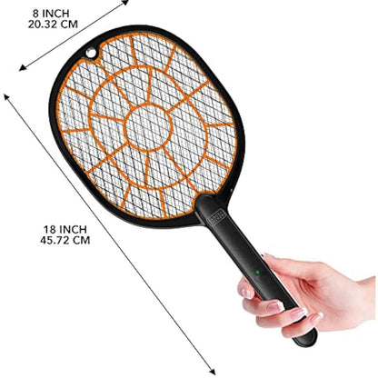 Bug Zapper Racket – Electric Fly Swatter for Gnats, Mosquitoes, & More – Harmless-to-Humans Outdoor Bug Zapper Battery Operated – Handheld Electric Fly Swatter –Indoor Racket