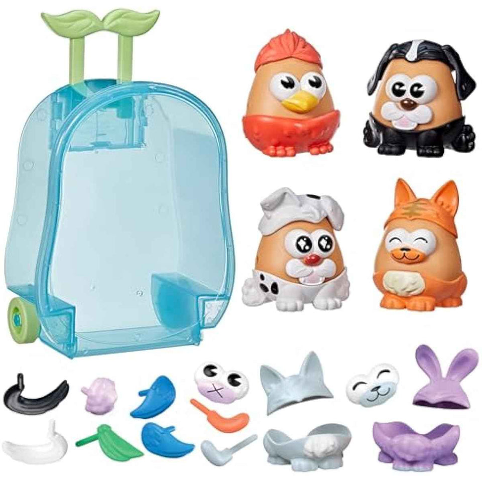 Potato Head Pet-Tato Tots, Pet-Themed Set with 31 Parts and Pieces Plus Rolling Carry Case, Toddler and Preschool Toys for Girls and Boys 2 and Up (Amazon Exclusive)