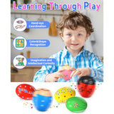 wooden percussion shakers 6-pack montessori toys for kids toddlers