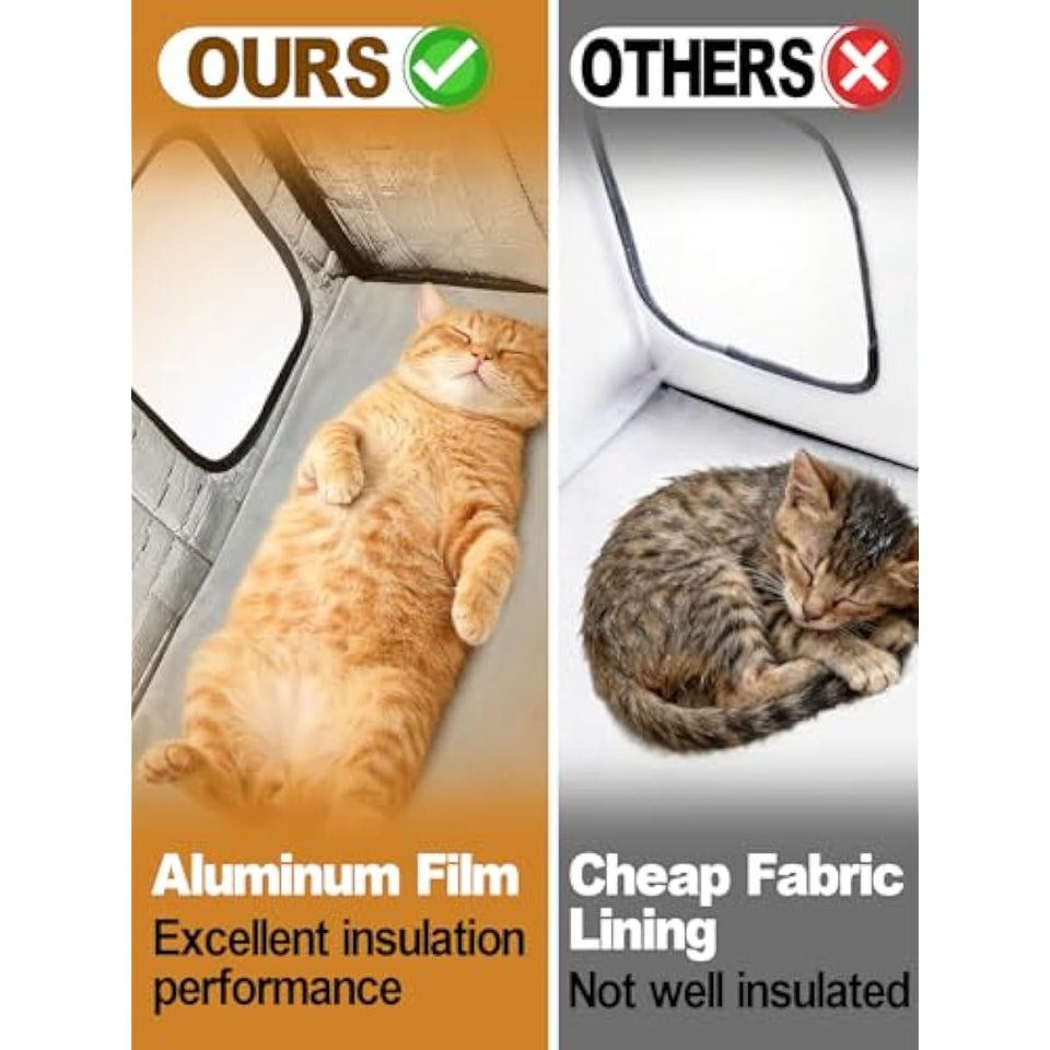 Black weatherproof heated cat house for 2-3 feral cats with thermostatic heating pad and escape door