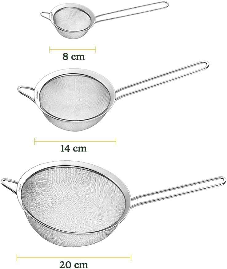 Cuisinart Mesh Strainers, 3 Count (Pack of 1) Set, CTG-00-3MS Silver