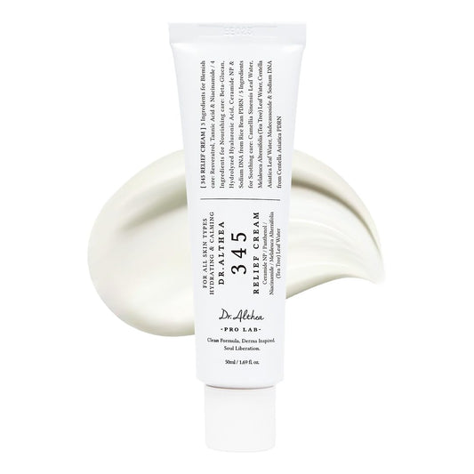 Dr. Althea 345 Relief Cream: soothing moisturizer for acne-prone skin with PDRN, niacinamide, and hyaluronic acid