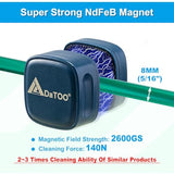 Aquarium magnet scrubber with super strong magnet and cleaning pads for small fish tanks up to 8mm thick