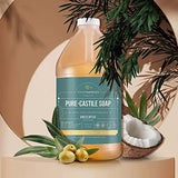 wholenaturals pure castile soap liquid ewg verified palm oil free unscented 64 fl oz