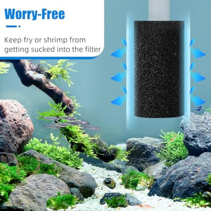 aquaneat 6-pack pre-filter sponge replacement foam cover for aquarium shrimp fry fish tank filter 0.8