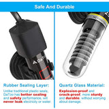Mini Aquarium Heater 25W for Small Fish Tanks with Thermometer Sticker, Free Setup