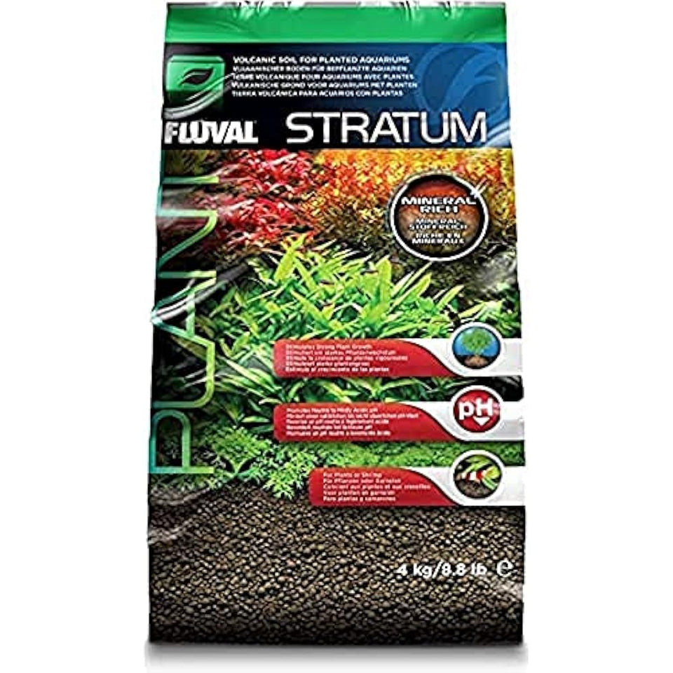 Fluval 12694 plant and shrimp substrate for freshwater aquariums, 8.8 lbs, neutral to slightly acidic pH