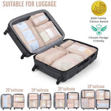 vekens 8-set packing cubes nylon organizer bags for beach vacation cruise ship travel essentials suitcase