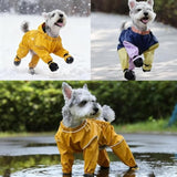 Dog Snow Suit with Attached Boots, PU Water-Resistant Winter Hiking Leggings for Outdoor Adventures