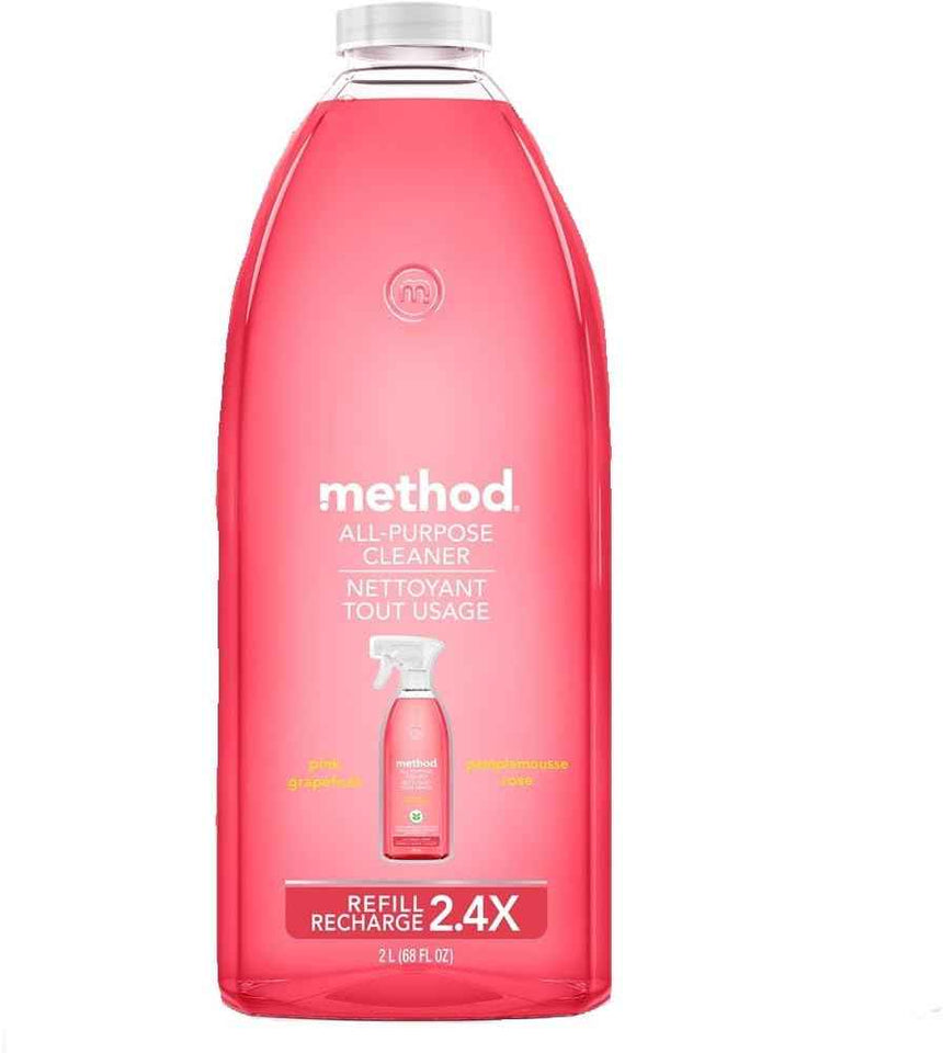 Method All-Purpose Cleaner Spray, Pink Grapefruit, Perfect for Most Counters, Tiles and More, 28 Fl Oz, (Pack of 4)