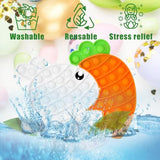 easter bunny poppers bunny carrot pop bubble fidget sensory toys puzzle popper for kids toddler gift