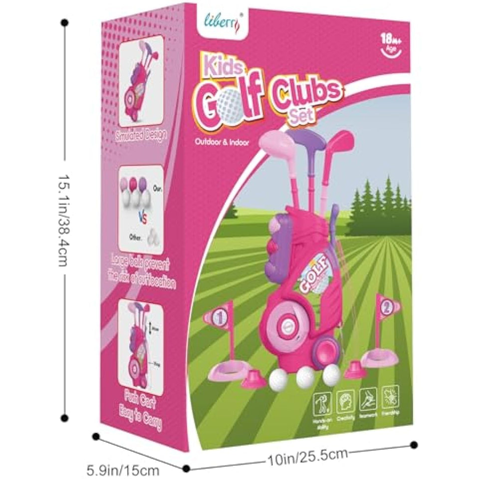 liberry-toddler-golf-set-upgraded-kids-golf-cart-unique-shoulder-strap-design-indoor-outdoor-golf-toys