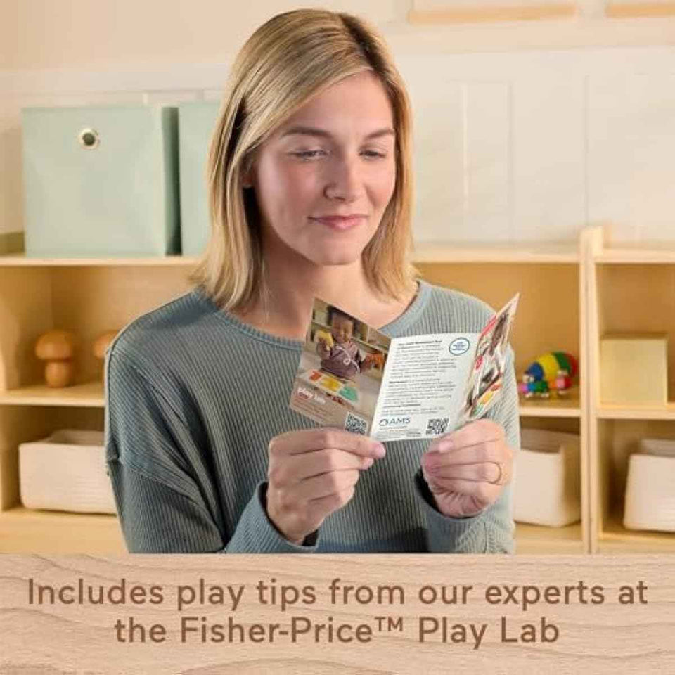 Fisher-Price Wood Montessori Toy 1-2-3 Puzzle, American Montessori Society Seal of Excellence, 6-Piece Wooden Learning Activity & Expert Play Tips for Toddlers & Kids Ages 2+ Years (Amazon Exclusive)