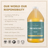 wholenaturals pure castile soap liquid ewg verified palm oil free unscented 64 fl oz