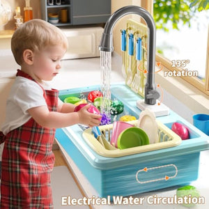 play kitchen sink toys for kids 3-7 years old with color changing kitchen accessories