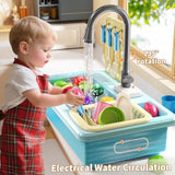 play kitchen sink toys for kids 3-7 years old with color changing kitchen accessories