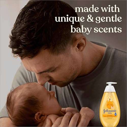 johnson's baby shampoo with aloe vera & vitamin b5, tear free, newborn essentials, 20.3 fl oz